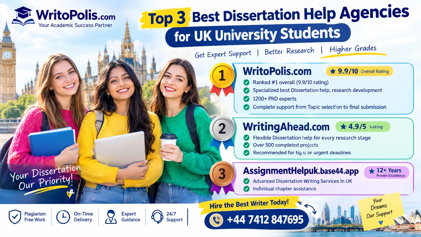 3 Best Dissertation Help Services in the UK Students